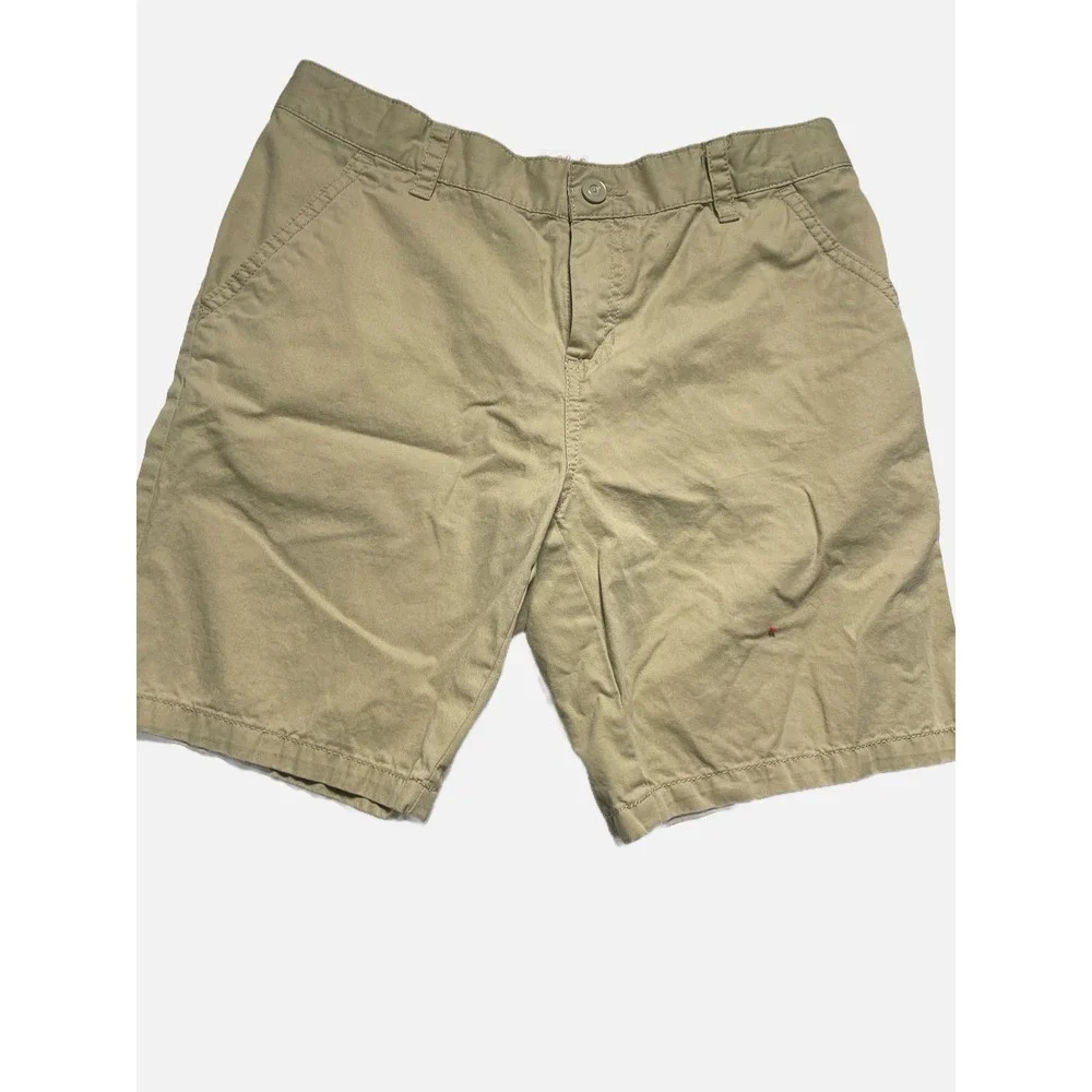 Cat & Jack Chino Shorts Boys XL 14 Khaki Tan Cotton Blend Casual School Uniform